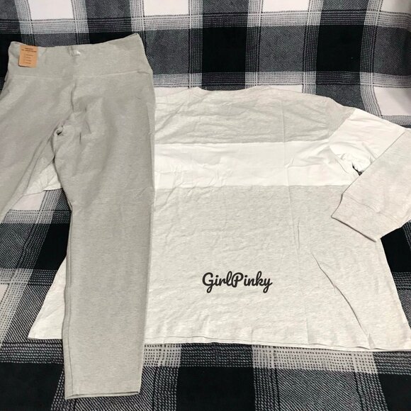 victoria secret PINK leggings OUTFIT WITH CAMPUS LONG SLEEVE TEE SIZES L-XXL - Picture 12 of 12